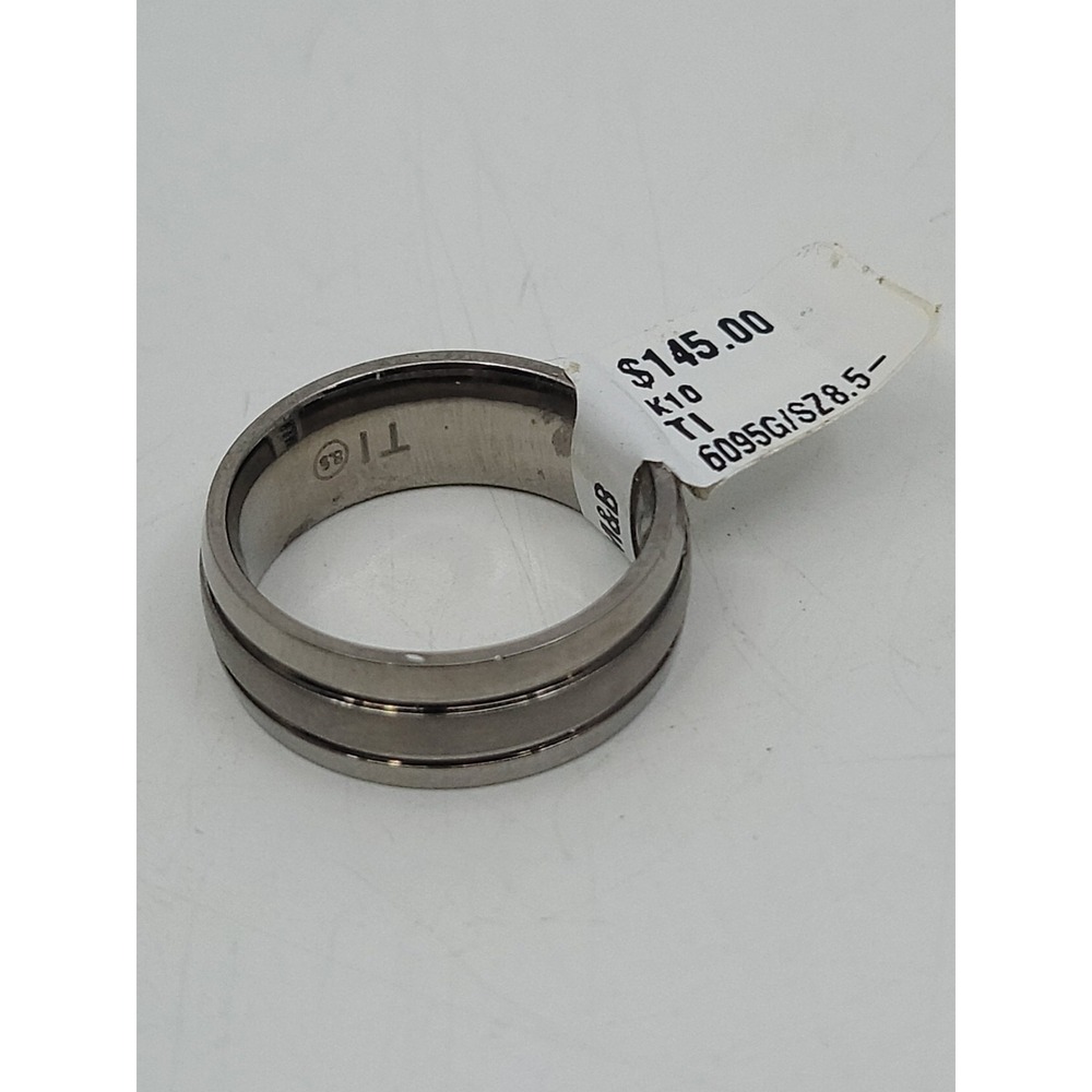 Mens Titanium Wedding Band Size 8.5 New Unused